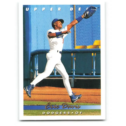 1993 Upper Deck #595 Eric Davis VG Los Angeles Dodgers Baseball Card - Baseball Card Single