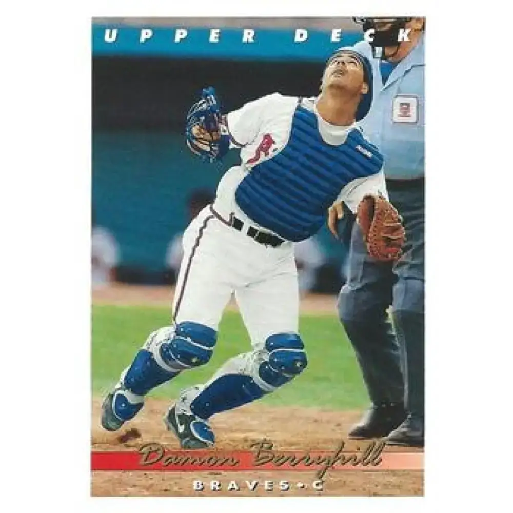 1993 Upper Deck #606 Damon Berryhill VG Atlanta Braves Baseball Card - Baseball Card Single