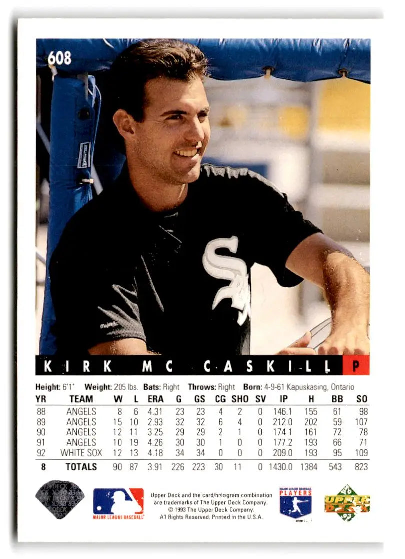 1993 Upper Deck #608 Kirk McCaskill - Baseball Card Single
