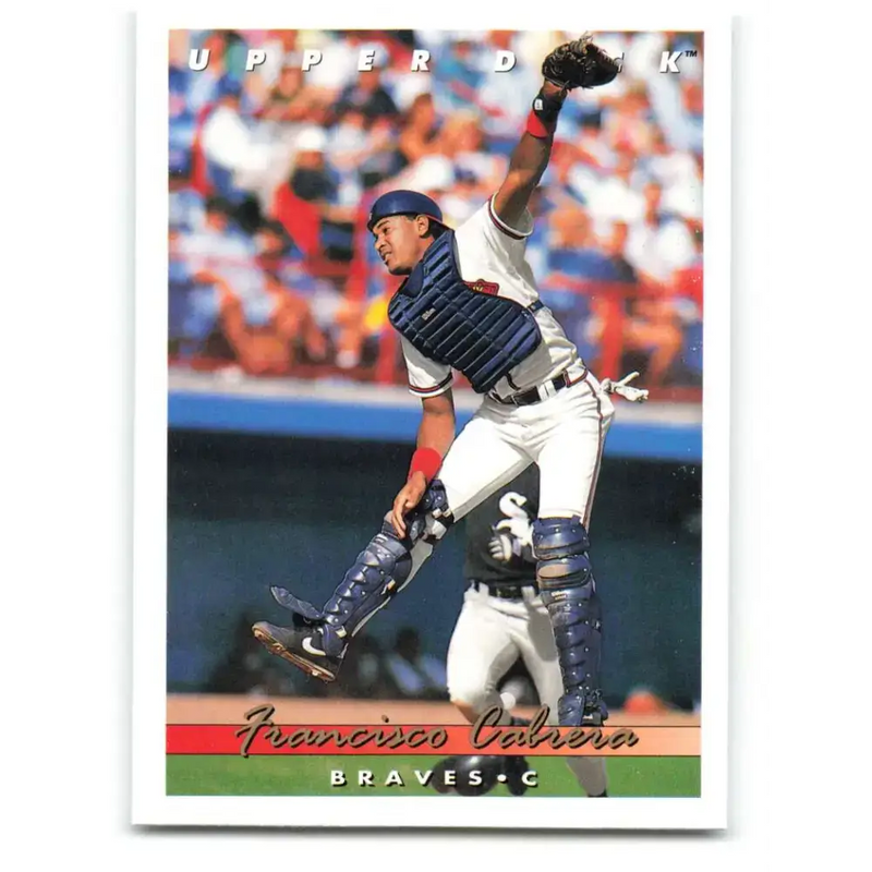1993 Upper Deck #611 Francisco Cabrera VG Atlanta Braves Baseball Card - Baseball Card Single