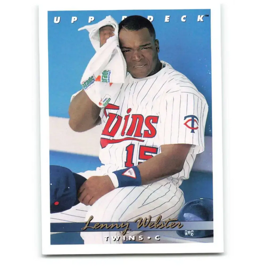 1993 Upper Deck #628 Lenny Webster VG Minnesota Twins Baseball Card - Baseball Card Single