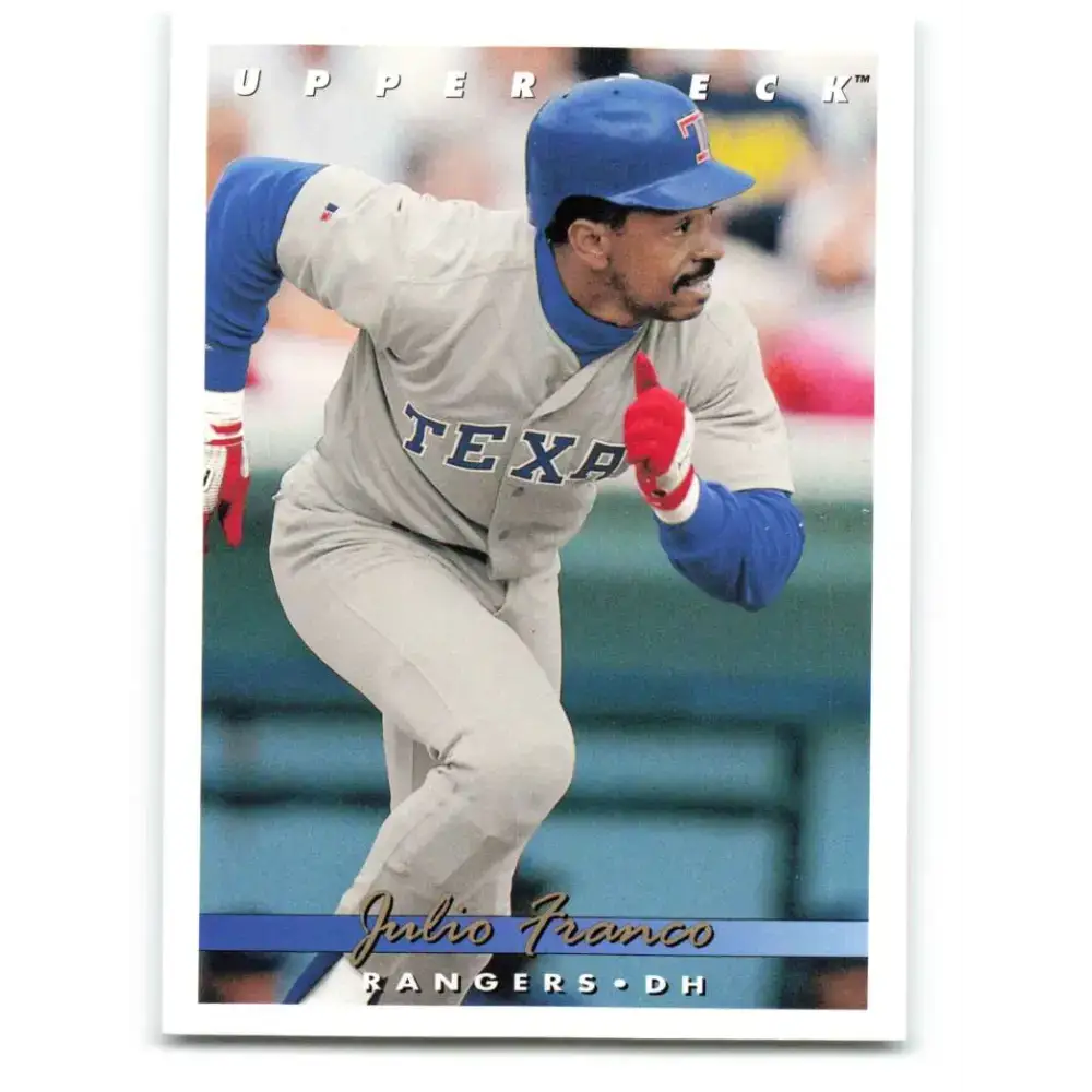 1993 Upper Deck #656 Julio Franco VG Texas Rangers Baseball Card - Baseball Card Single