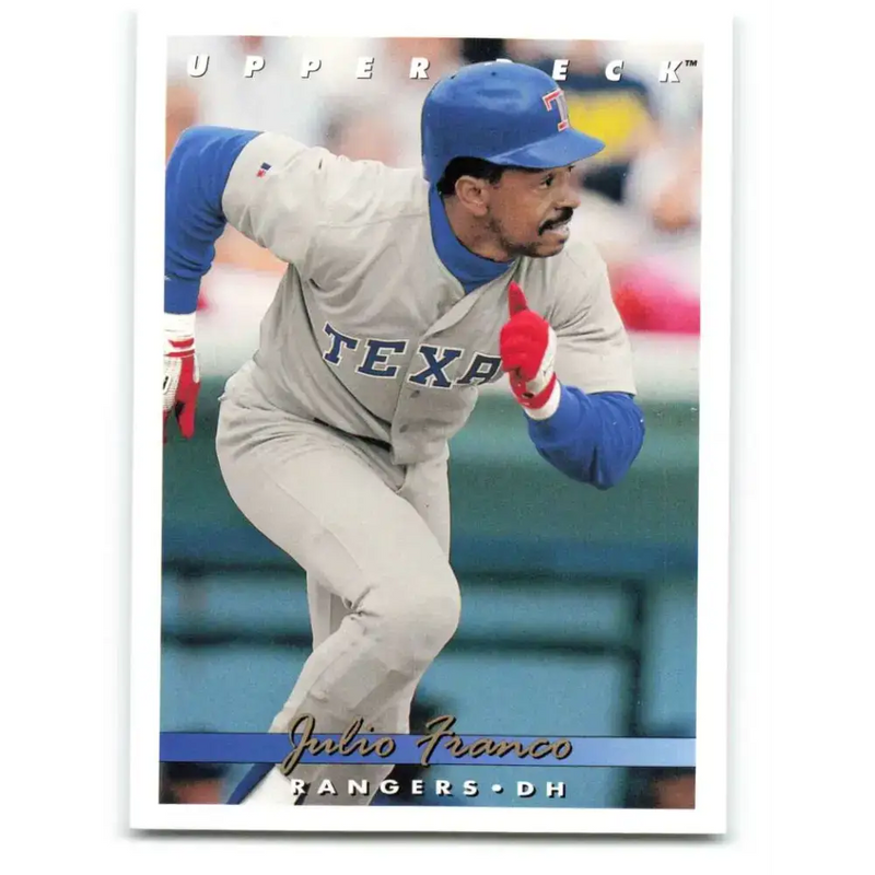 1993 Upper Deck #656 Julio Franco VG Texas Rangers Baseball Card - Baseball Card Single
