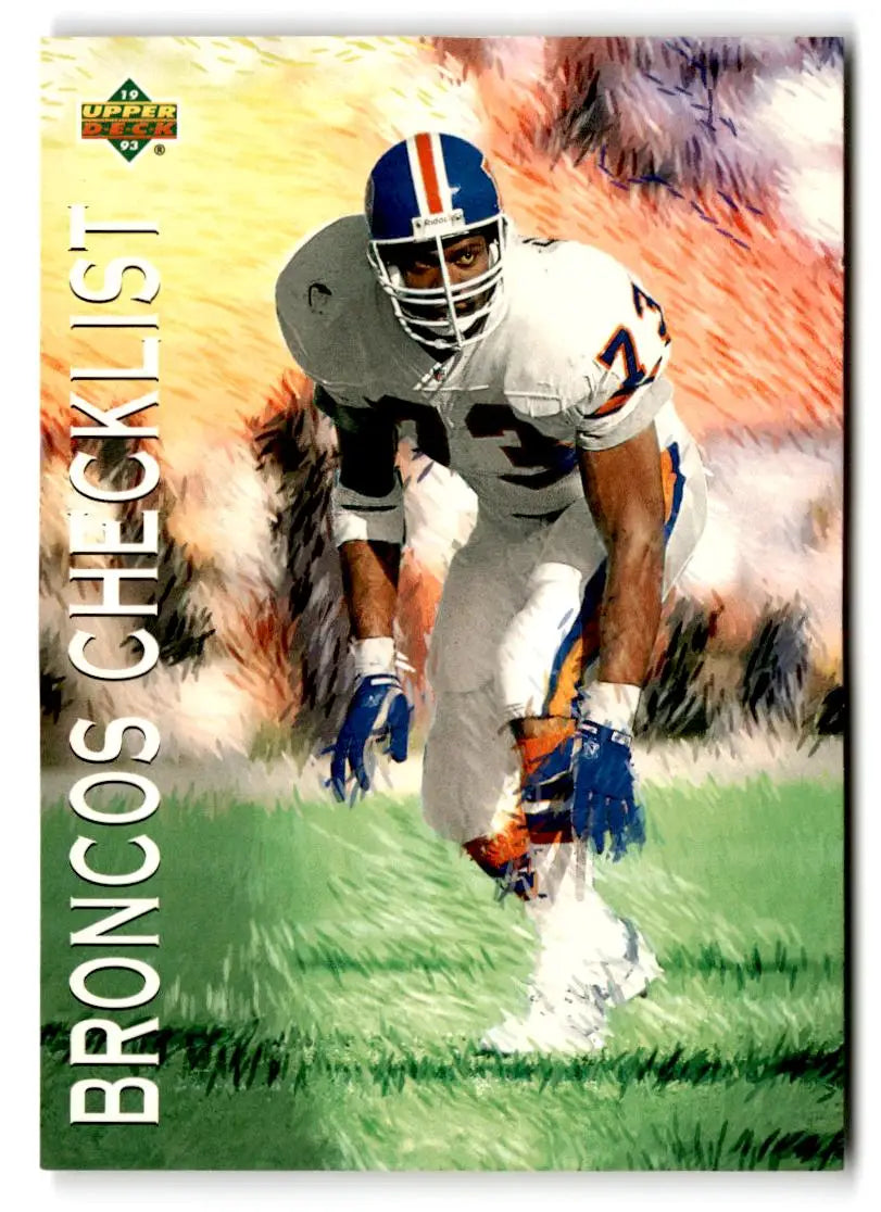 1993 Upper Deck #66 Broncos Checklist - Football Card Single