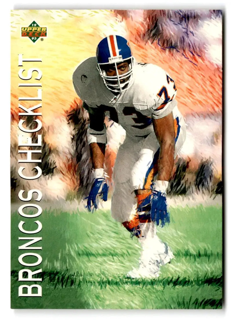 1993 Upper Deck #66 Broncos Checklist - Football Card Single