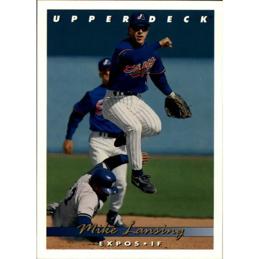 1993 Upper Deck #677 Mike Lansing VG RC Rookie Montreal Expos Baseball Card - Baseball Card Single