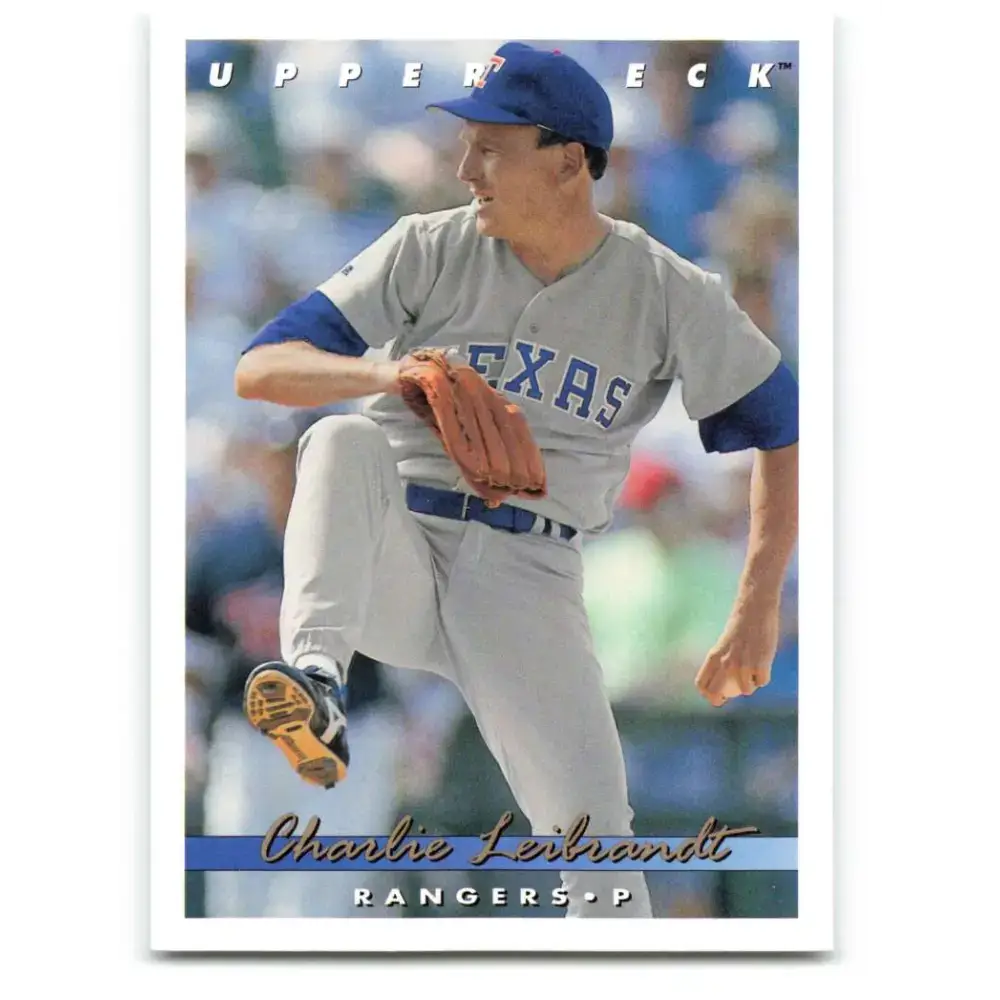 1993 Upper Deck #678 Charlie Leibrandt VG Texas Rangers Baseball Card - Baseball Card Single