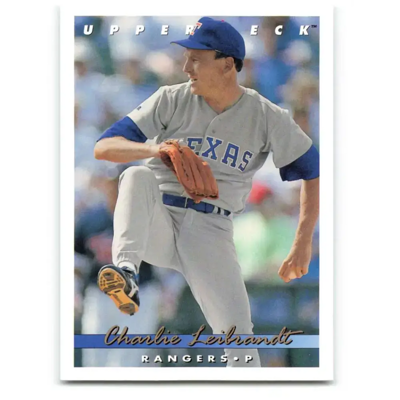 1993 Upper Deck #678 Charlie Leibrandt VG Texas Rangers Baseball Card - Baseball Card Single