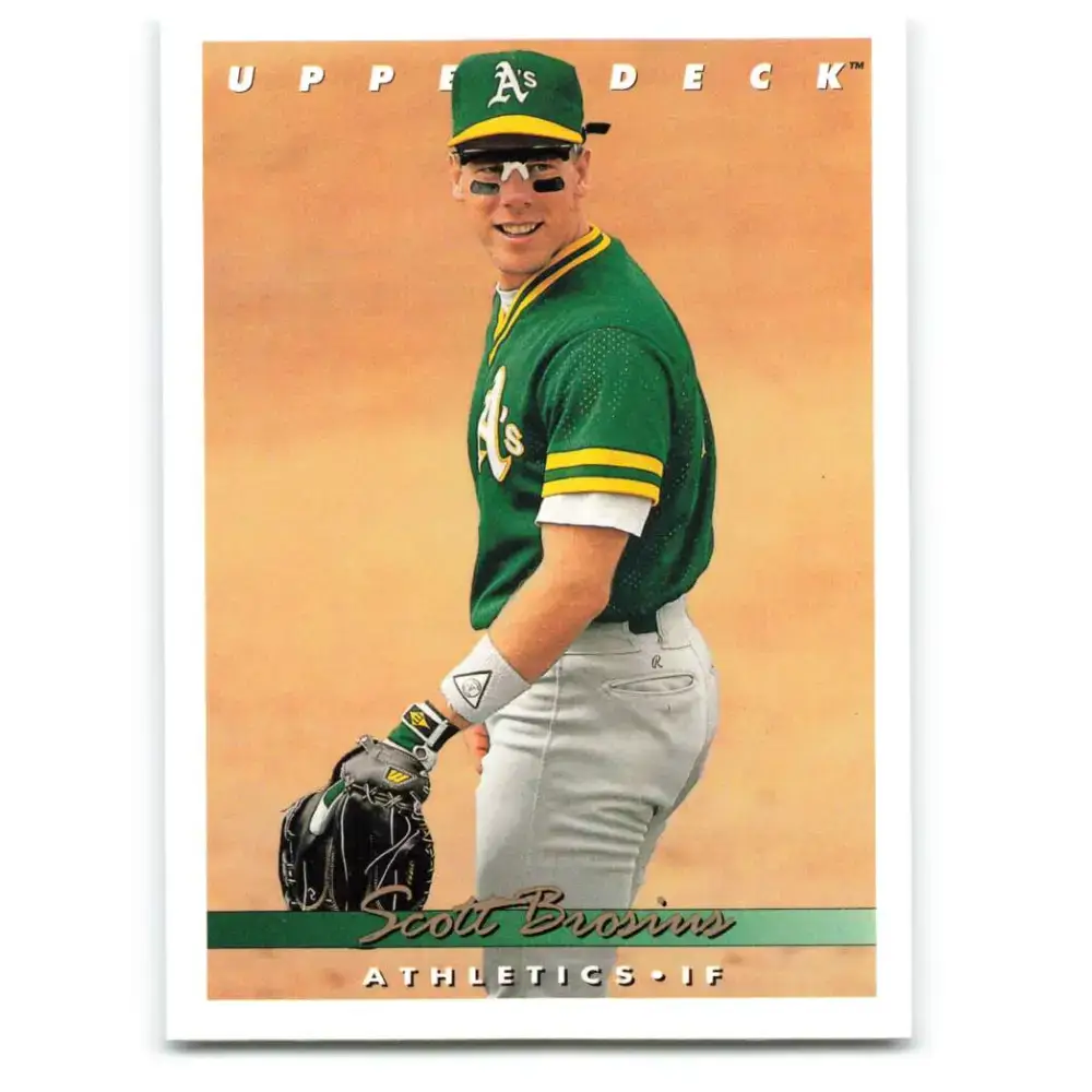 1993 Upper Deck #681 Scott Brosius VG Oakland Athletics Baseball Card - Baseball Card Single