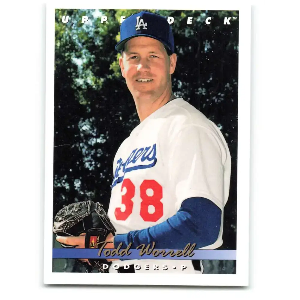 1993 Upper Deck #692 Todd Worrell VG Los Angeles Dodgers Baseball Card - Baseball Card Single