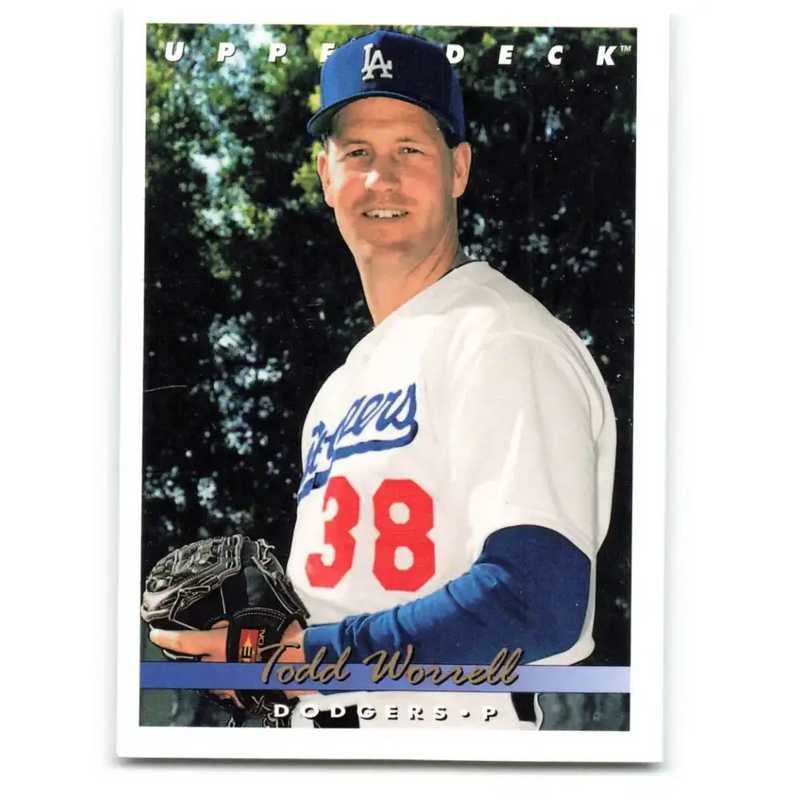 1993 Upper Deck #692 Todd Worrell VG Los Angeles Dodgers Baseball Card - Baseball Card Single
