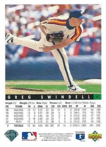 1993 Upper Deck #695 Greg Swindell NM-MT Astros - Baseball Card Single