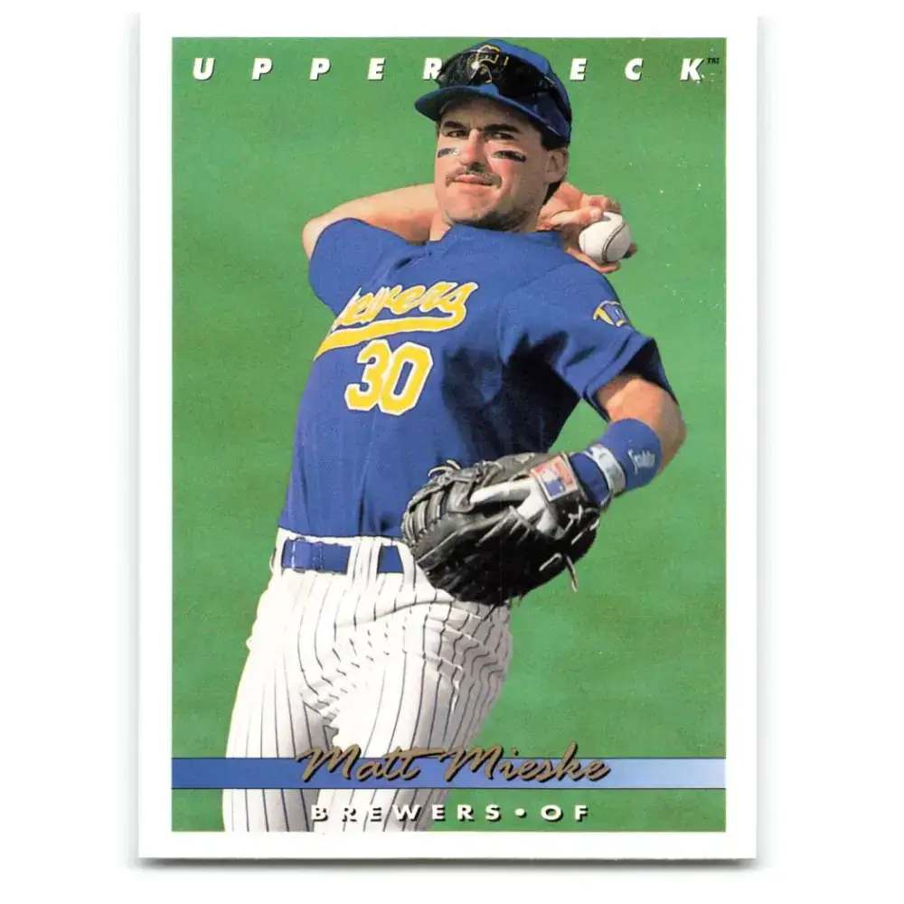1993 Upper Deck #704 Matt Mieske VG Milwaukee Brewers Baseball Card - Baseball Card Single