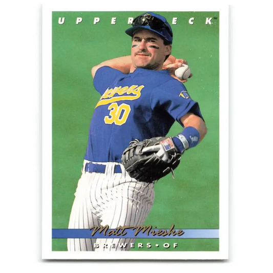 1993 Upper Deck #704 Matt Mieske VG Milwaukee Brewers Baseball Card - Baseball Card Single