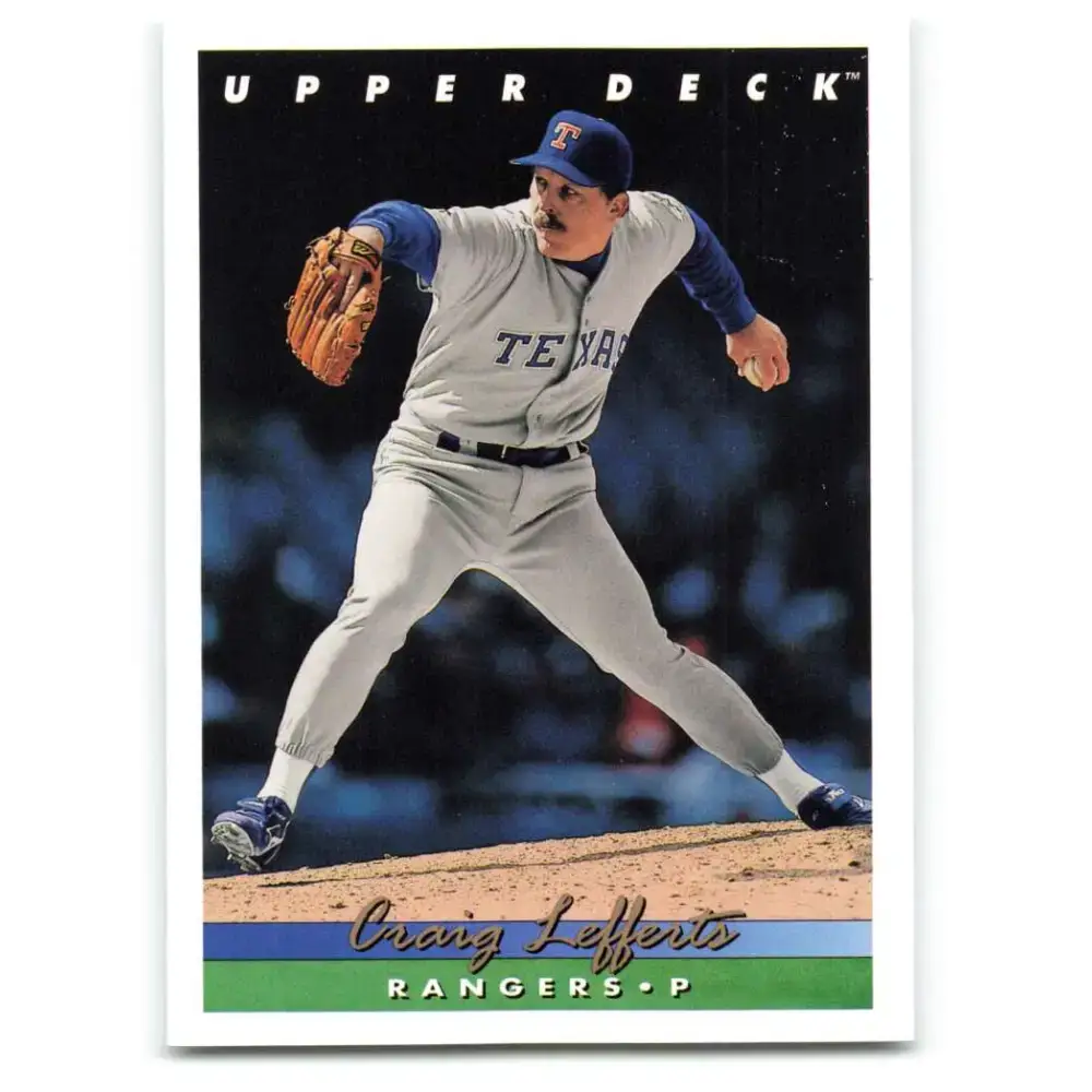 1993 Upper Deck #718 Craig Lefferts VG Texas Rangers Baseball Card - Baseball Card Single