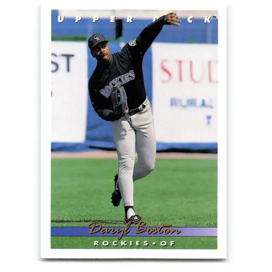 1993 Upper Deck #737 Daryl Boston VG Colorado Rockies Baseball Card - Baseball Card Single