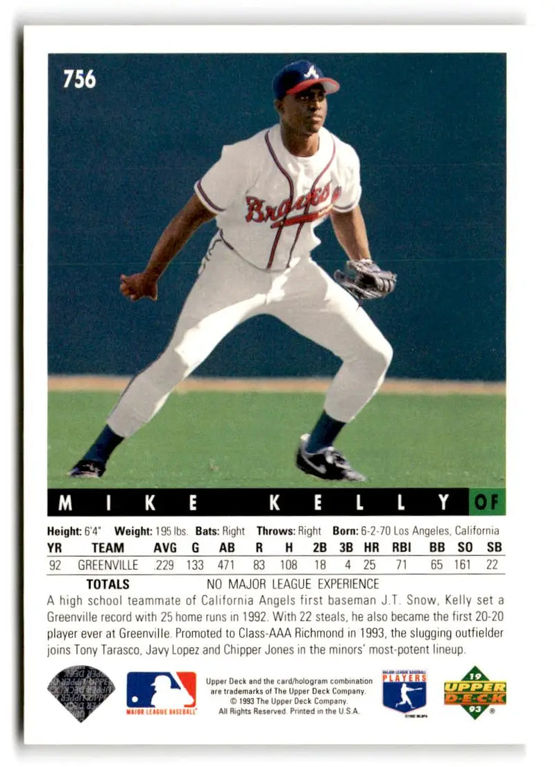 1993 Upper Deck #756 Mike Kelly - Baseball Card Single