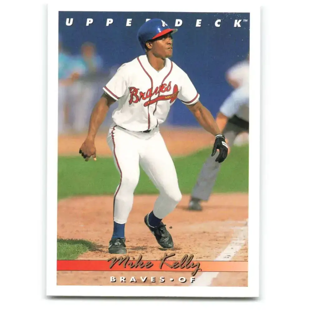 1993 Upper Deck #756 Mike Kelly VG Atlanta Braves Baseball Card - Baseball Card Single
