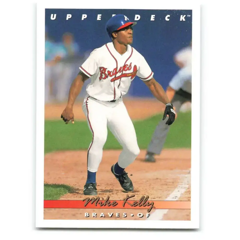 1993 Upper Deck #756 Mike Kelly VG Atlanta Braves Baseball Card - Baseball Card Single