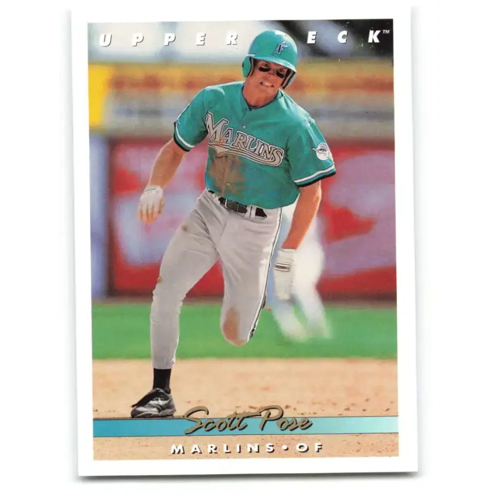 1993 Upper Deck #762 Scott Pose VG RC Rookie Florida Marlins Baseball Card - Baseball Card Single