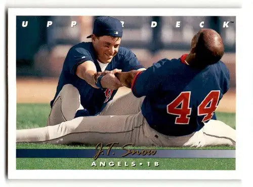 J.T. Snow Angels Baseball Card 1993 Upper Deck California Angels original gloss