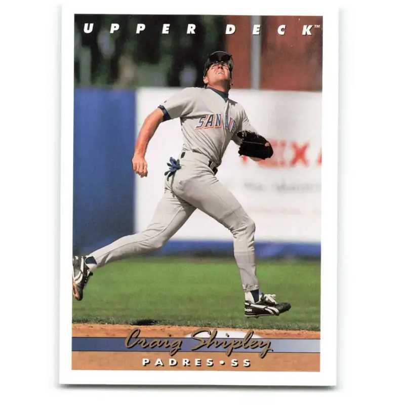 1993 Upper Deck #788 Craig Shipley VG San Diego Padres Baseball Card - Baseball Card Single