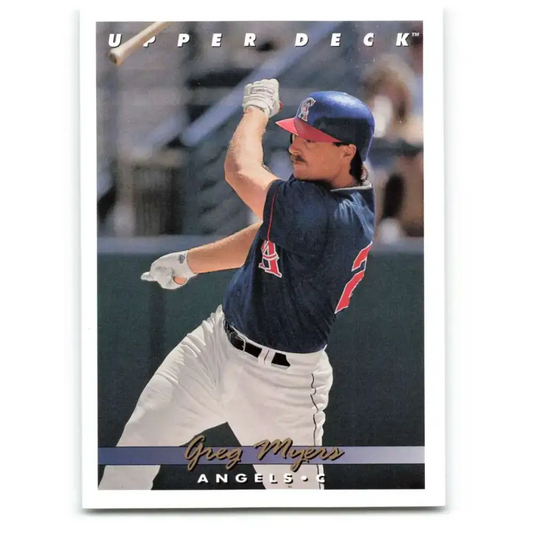 1993 Upper Deck #789 Greg Myers VG California Angels Baseball Card - Baseball Card Single