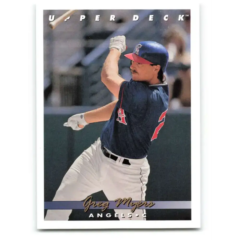 1993 Upper Deck #789 Greg Myers VG California Angels Baseball Card - Baseball Card Single