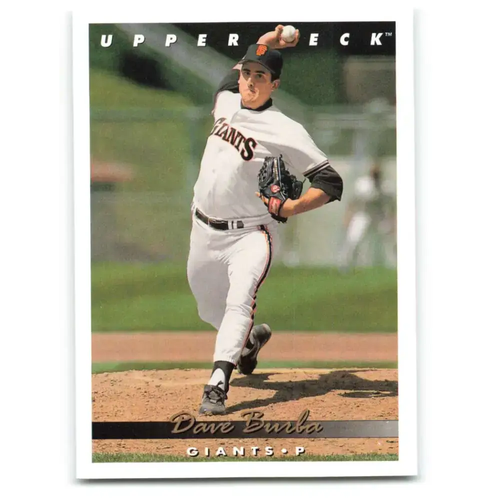 1993 Upper Deck #809 Dave Burba VG San Francisco Giants Baseball Card - Baseball Card Single
