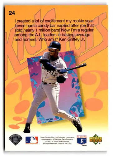 1993 Upper Deck Fun Packs #24 Ken Griffey Jr. NM Near Mint Mariners ID:83537 - Baseball Card Single