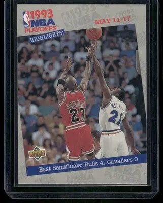 1993 Upper Deck NBA Playoffs Highlights Gerald Wilkins Michael Jordan #187 - Basketball Card Single