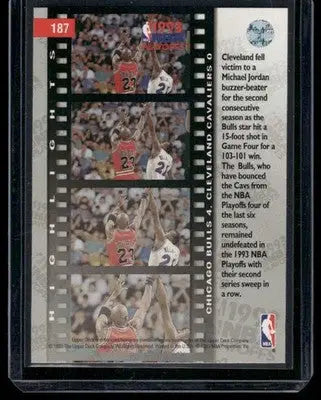 1993 Upper Deck NBA Playoffs Highlights Gerald Wilkins Michael Jordan #187 - Basketball Card Single
