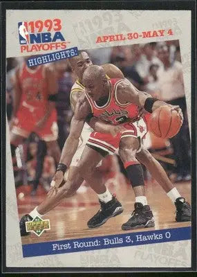 1993 Upper Deck NBA Playoffs Highlights Michael Jordan #180 Basketball - Basketball Card Single
