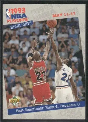 1993 Upper Deck NBA Playoffs Highlights Michael Jordan #187 Basketball - Basketball Card Single