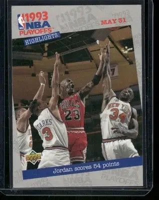 1993 Upper Deck NBA Playoffs Highlights Michael Jordan #193 Basketball - Basketball Card Single