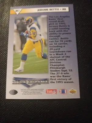 1993 Upper Deck - Rookie Exchange Jerome Bettis #RE7 (RC). Steelers. NRMT+ - Football Card Single