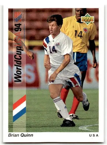 Original gloss of Brian Quinn soccer card from 1993 Upper Deck World Cup Preview