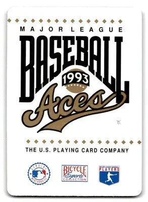 1993 US Playing Cards Baseball Aces #NNO - Baseball Card Single