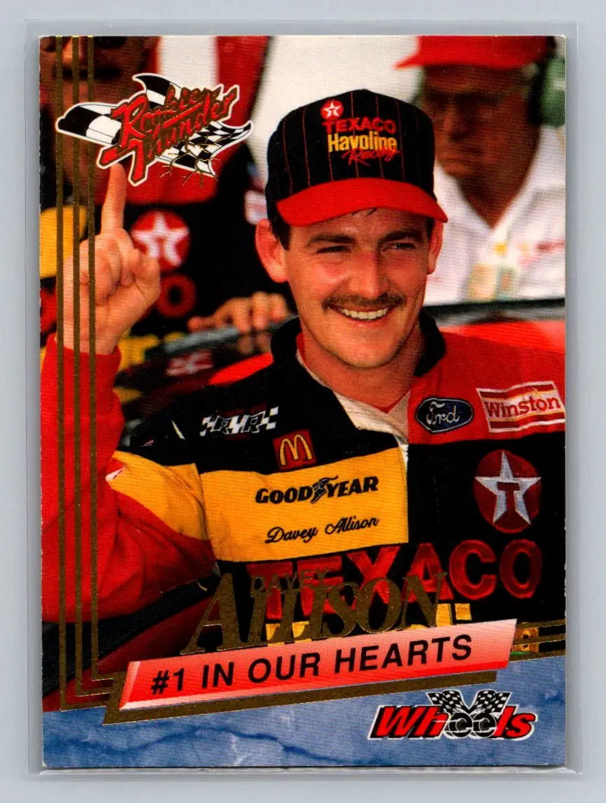 1993 Wheels Rookie Thunder #100 Davey Allison Platinum Robert Yates Racing - Racing Card Single
