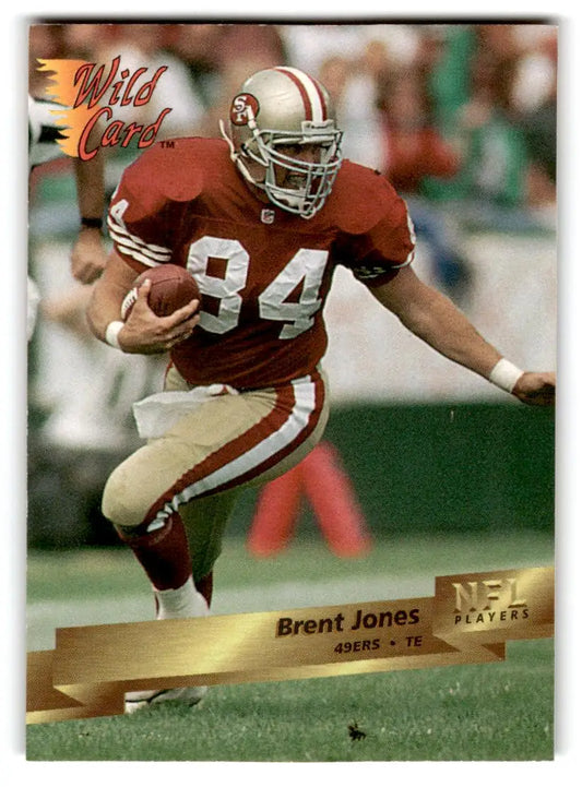 1993 Wild Card #5 Brent Jones - Football Card Single