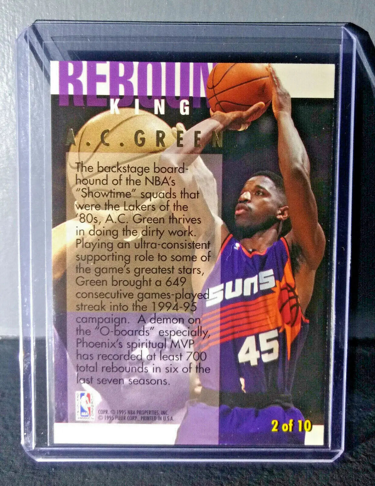 1994-95 A.C. Green Fleer Ultra Rebound King #2 Basketball Card - Basketball Card Single