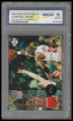 1994-95 Collectors Choice Rare Air Decade of Dominance #J9 Michael Jordan GEM 10 - Basketball Card Single