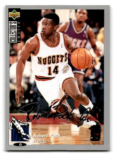 Robert Pack basketball card from 1994-95 Collector’s Choice Silver Signature series