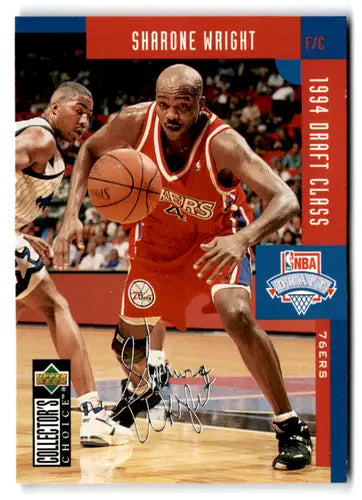 Original gloss Sharone Wright 1994-95 Collector’s Choice Silver Signature basketball card