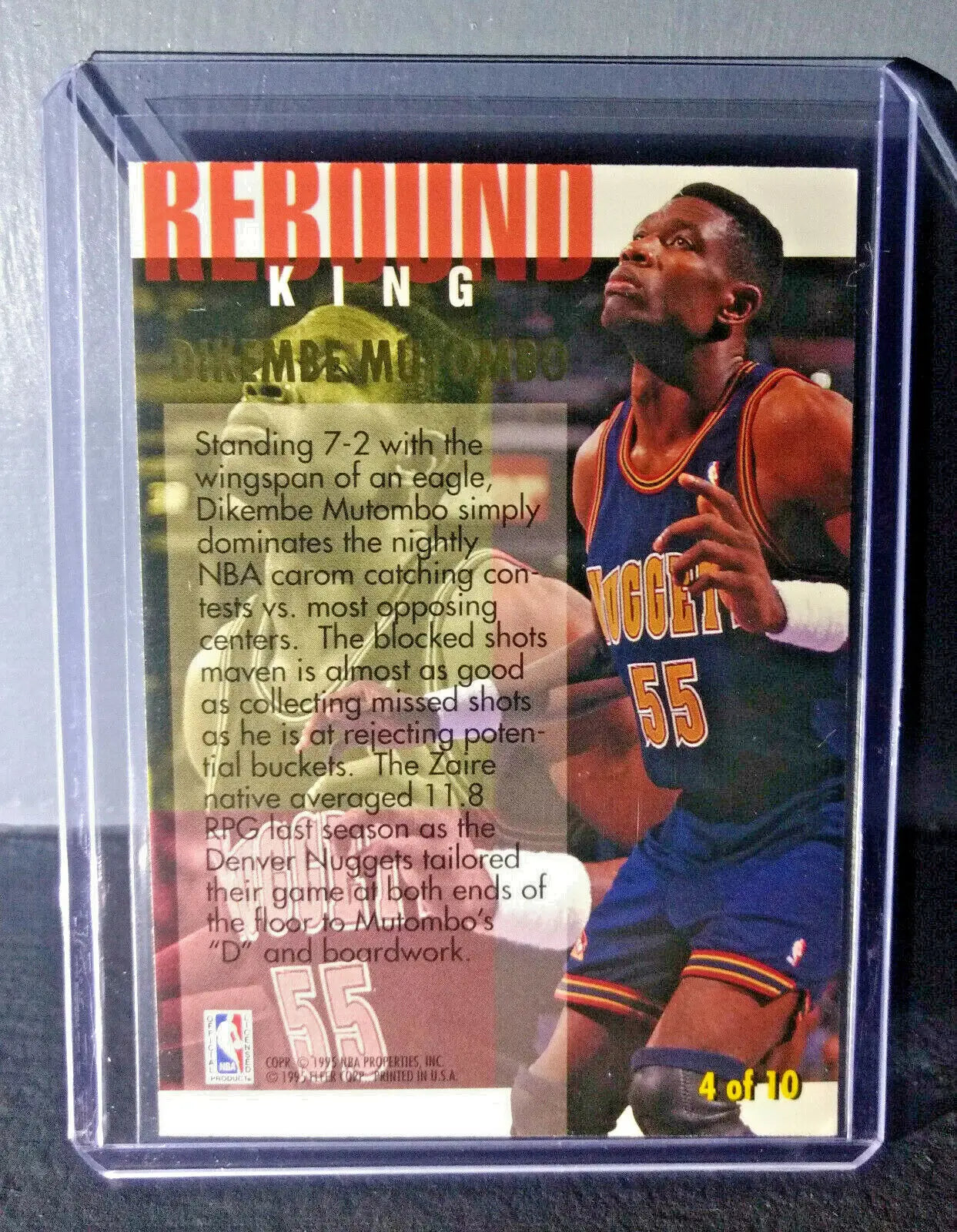 1994-95 Dikembe Mutombo Fleer Ultra Rebound King #4 Basketball Card - Basketball Card Single