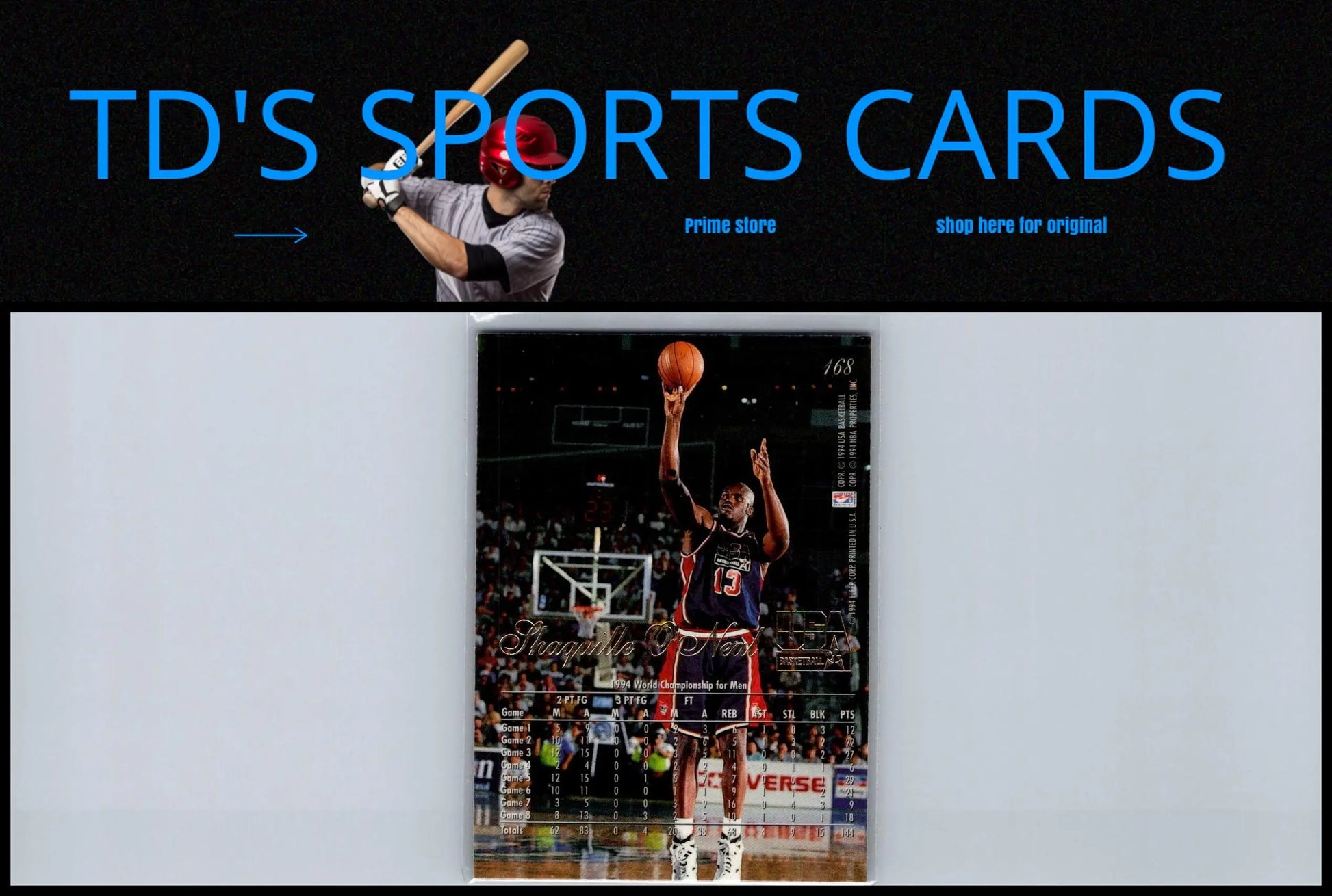 1994-95 Flair #168 Shaquille O’Neal trading card showcasing basketball legend