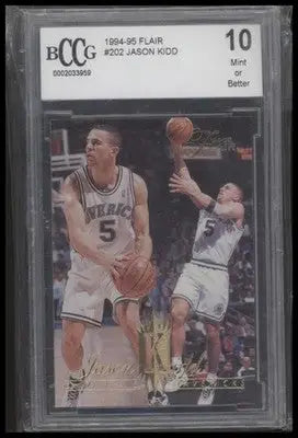 1994-95 Flair Jason Kidd #202 RC Dallas Mavericks BCCG 10