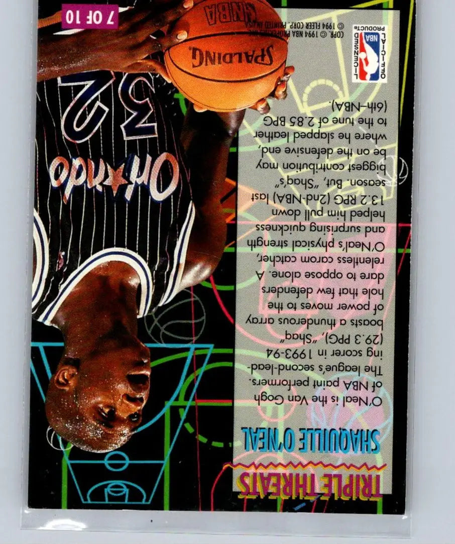 1994-95 Fleer #7 Shaquille O’Neal Triple Threats - Basketball Card Single