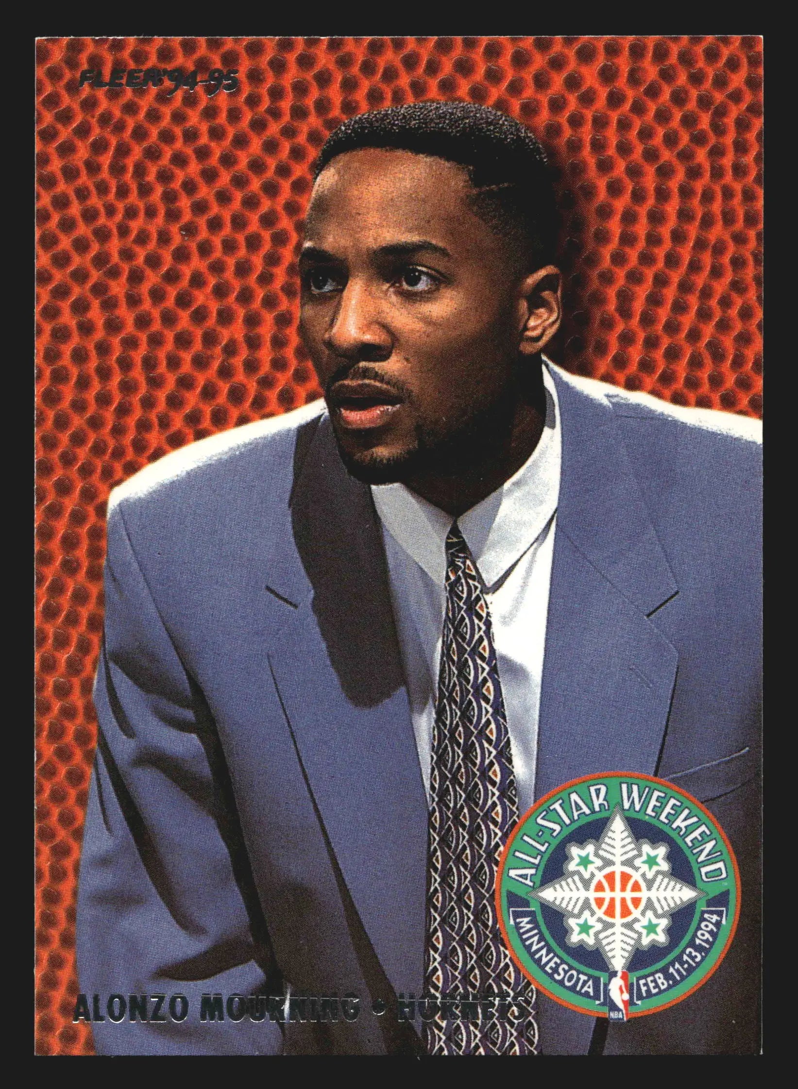 1994-95 Fleer All-Star Weekend #7 Alonzo Mourning Charlotte Hornets HOF