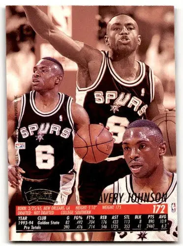 1994-95 Fleer Ultra #172 Avery Johnson NM-MT Spurs ID:43001 - Basketball Card Single
